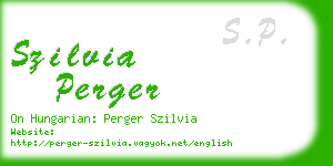 szilvia perger business card